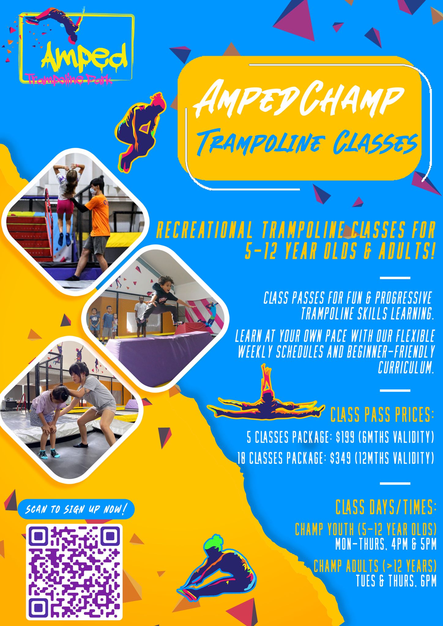 Amped Champ Trampoline Class Pass